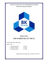 báo cáo thí nghiệm Địa kĩ thuật  Trường Đại học Bách Khoa