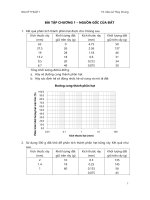 Bài tập về đường cong cấp phối hạt, hệ số cong, loại đất