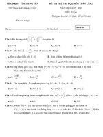 Đề thi thử THPTQG 2018 môn Toán trường THPT Minh Châu – Hưng Yên lần 2