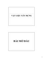 Vật liệu xây dựng  Trường Đại học Bách Khoa TP Hồ Chí Minh