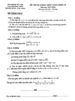 Đề thi Olympic Toán 10 năm 2017–2018 cụm trường Thanh Xuân  Cầu Giấy – Hà Nội