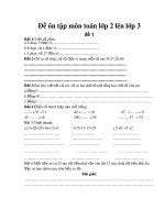 Đề ôn tập Toán lớp 2 lên lớp 3 cực hay