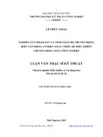 Nghiên cứu khảo sát và tính toán hệ truyền động biến tần động cơ điện xoay chiều để điều khiển chuyển động máy công nghiệp (Luận văn thạc sĩ)