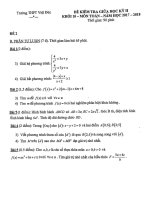 Đề kiểm tra giữa học kỳ 2 môn Toán 10 năm 2017–2018 trường THPT Việt Đức – Hà Nội