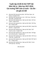 10 đề thi thử THPT quốc gia môn vật lý năm học 2017   2018 các trường trong cả nước