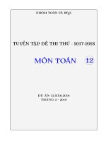 Tuyển tập đề thi thử môn Toán 2018 có đáp án