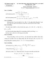 Đề thi chọn HSG tỉnh Toán 11 THPT năm 2017– 2018 sở GD và ĐT Nghệ An