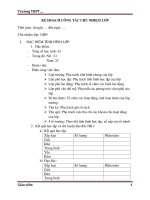 Giáo án kế hoạch chủ nhiệm lớp