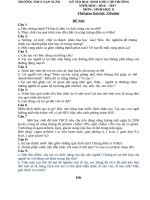 Đề khảo sát chất lượng Sinh học 8