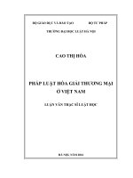 Pháp luật hòa giải thương mại ở việt nam 