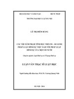 Các tội xâm phạm tình dục trẻ em – so sánh pháp luật hình sự việt nam với pháp luật hình sự của một số nước 