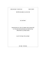 Thẩm quyền của tòa án trong việc giải quyết các tranh chấp kinh doanh, thương mại theo pháp luật hiện hành  