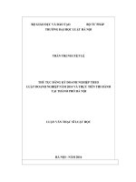 Thủ tục đăng ký doanh nghiệp theo luật doanh nghiệp năm 2014 và thực tiễn thi hành tại thành phố hà nội