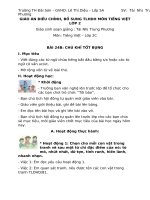 GIÁO ÁN ĐIỀU CHỈNH Chú khỉ tôt bụng