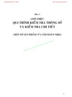 KIỂM TRA CHẤT LƯỢNG SẢN PHẨM NGÀNH MAY   CHƯƠNG 3  QUI TRÌNH KIỂM TRA THÔNG SỐ và KIỂM TRA CHI TIẾT