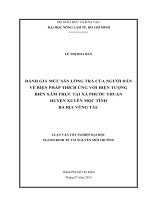 Đánh giá mức sẵn lòng trả của người dân về biện pháp thích ứng với hiện tượng biển xâm thực tại xã phước thuận huyện xuyên mộc tỉnh bà rịa vũng tàu