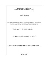 Vận dụng phương pháp nêu và giải quyết vấn đề vào dạy môn y vật lý tại trường đại học y thái bình 