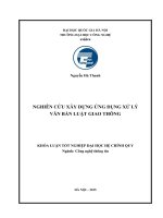 Nghiên cứu xây dựng ứng dụng xử lý văn bản luật giao thông (Đồ án tốt nghiệp)