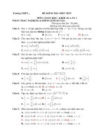 Đề kiểm tra Toán 10 học kì 2 có đáp án