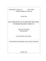 Hoàn thiện pháp luật về nhãn hàng hóa trong xu thế hội nhập quốc tế hiện nay 