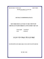 Hoàn thiện pháp luật về đầu tư trực tiếp ở nước CHDCND lào từ kinh nghiệm của nước CHXHCN việt nam  