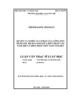 Quyền và nghĩa vụ cơ bản của công dân dưới góc độ so sánh giữa hiến pháp lào năm 2003 và hiến pháp việt nam năm 2013 