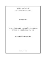 Về quy tắc Fermat trong bài toán cực trị từ toán sơ cấp đến toán cao cấp (Luận văn thạc sĩ)