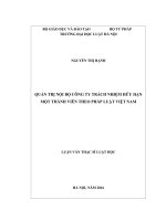 Quản trị nội bộ công ty trách nhiệm hữu hạn một thành viên theo pháp luật việt nam  