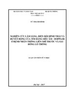 Nghiên cứu lâm sàng, biến đổi hình thái và huyết động của tim bằng siêu âm   doppler ở bệnh nhân thông liên nhĩ trước và sau đóng lỗ thông  