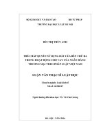 Thế chấp quyền sử dụng đất của bên thứ ba trong hoạt động cho vay của ngân hàng thương mại theo pháp luật việt nam 