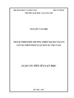 Trách nhiệm bồi thường thiệt hại do tài sản gây ra theo pháp luật dân sự việt nam 