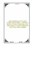 CHƯƠNG v QUẢN lý CHẤT LƯỢNG QUA các CÔNG đoạn của QUÁ TRÌNH sản XUẤT MAY CÔNG NGHIỆP