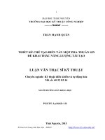 Thiết kế chế tạo biến tần một pha thuần sin để khai thác năng lượng tái tạo (Luận văn thạc sĩ)
