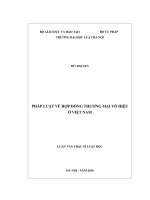 Pháp luật về hợp đồng thương mại vô hiệu ở việt nam 