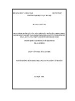 Hoạt động kiểm sát của viện kiểm sát nhân dân trong hoạt động bắt, tạm giữ, tạm giam trong bộ luật tố tụng hình sự của lào và của việt nam dưới góc độ so sánh 