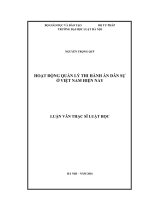 Hoạt động quản lý thi hành án dân sự ở việt nam hiện nay 