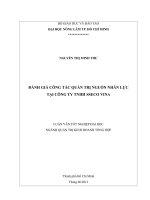 ĐÁNH GIÁ CÔNG TÁC QUẢN TRỊ NGUỒN NHÂN LỰC TẠI CÔNG TY TNHH SSECO VINA