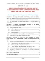 Đề xuất phương án nâng cấp, hiện đại hoá hệ thống công trình thuỷ lợi thích ứng với biến đổi khí hậu cho các vùng sinh thái