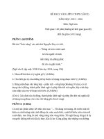 MỘT SỐ ĐỀ THI TUYỂN SINH LỚP 10 MÔN NGỮ VĂN