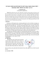 SỬ DỤNG MIND MAP hỗ TRỢ tổ CHỨC HOẠT ĐỘNG NHẬN THỨC CHO học SINH TRONG dạy học vật lý 