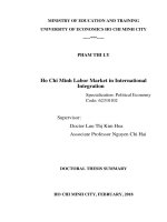 Thị trường lao động Thành phố Hồ Chí Minh trong hội nhập quốc tế (tt)