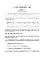 XÁC ĐỊNH các ĐƯỜNG cơ sở với VIỆC TEST một số bài TOÁN (tt) 