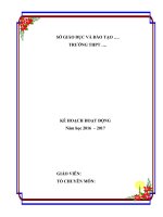 Kế hoạch hoạt động năm học