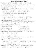 đề ôn tập chương nguyên hàm tích phân 12