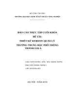 Báo cáo thực tập xây dựng website trường THPT