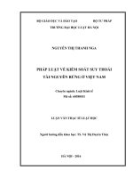 Pháp luật về kiểm soát suy thoái tài nguyên rừng ở việt nam 