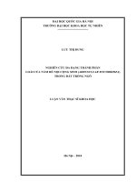 NGHIÊN CỨU ĐA DẠNG THÀNH PHẦN LOÀI CỦA NẤM RỄ NỘI CỘNG SINH (ARBUSCULAR MYCORRHIZA)TRONG ĐẤT TRỒNG NGÔ
