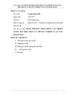 SKKN SỬ DỤNG PHƯƠNG PHÁP ĐÓNG VAI TRONG GIẢNG DẠY HỌC PHẦN LÝ THUYẾT NGHIỆP VỤ LỄ TÂN KHÁCH SẠN