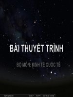 Thuyết trình môn kinh tế quốc tế phân tích những ưu nhược điểm của hoạt động thương mại quốc tế của việt nam 