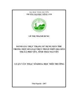 Đánh giá thực trạng sử dụng hàn the trong một số loại thực phẩm trên địa bàn thị xã Phổ Yên, tỉnh Thái Nguyên (Luận văn thạc sĩ)